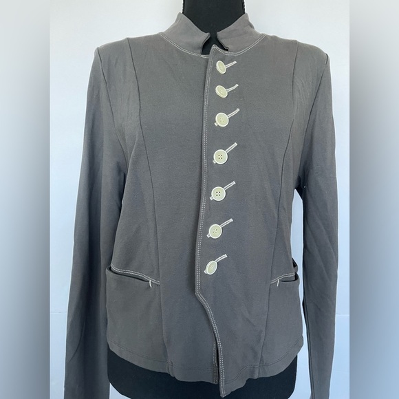 LURDES BERGADA Tailored Asymmetrical Viscose jacket - Picture 3 of 10